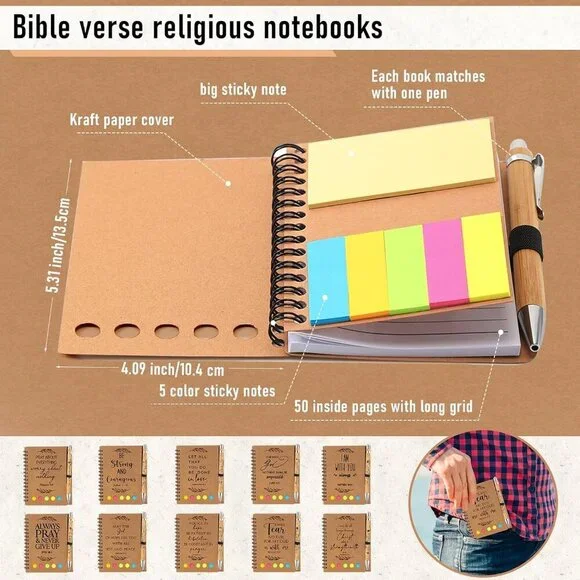 200 Pcs/ 100 Set Christian Gift for Church Bulk Prayer Bible Verse Pen Religious - Picture 2 of 7